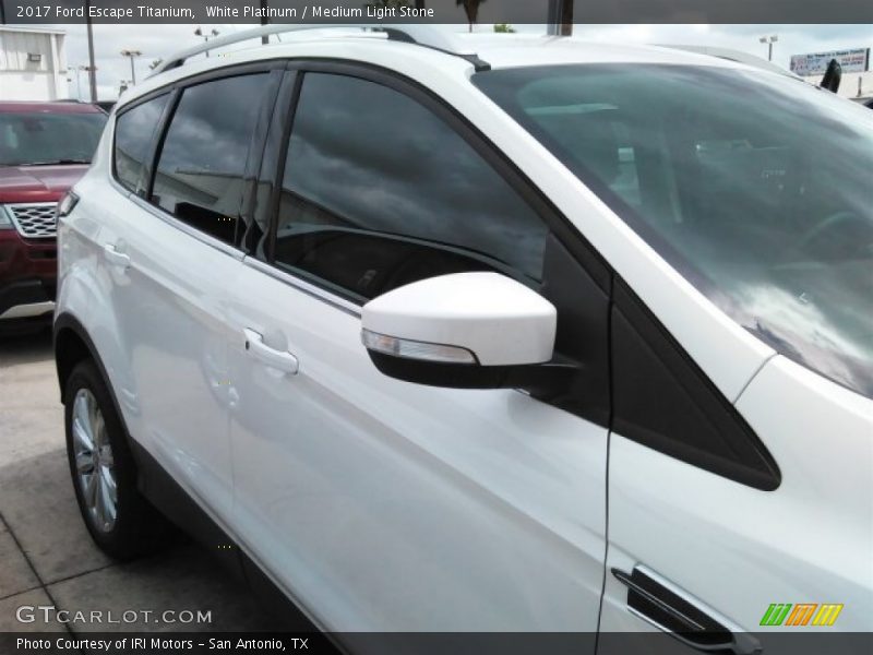White Platinum / Medium Light Stone 2017 Ford Escape Titanium