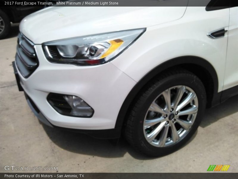 White Platinum / Medium Light Stone 2017 Ford Escape Titanium