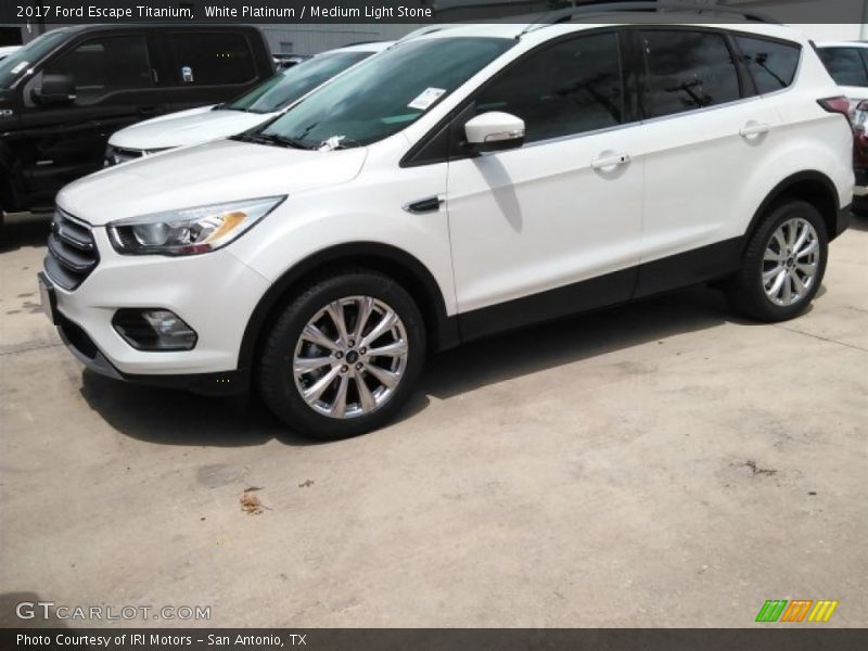 White Platinum / Medium Light Stone 2017 Ford Escape Titanium