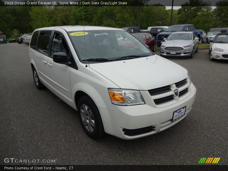 Stone White / Dark Slate Gray/Light Shale 2009 Dodge Grand Caravan SE