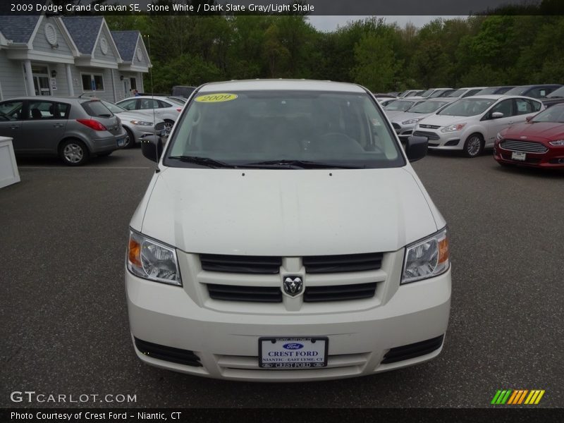 Stone White / Dark Slate Gray/Light Shale 2009 Dodge Grand Caravan SE