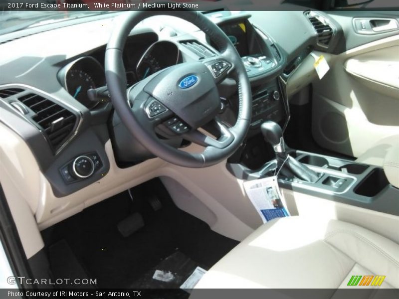 White Platinum / Medium Light Stone 2017 Ford Escape Titanium