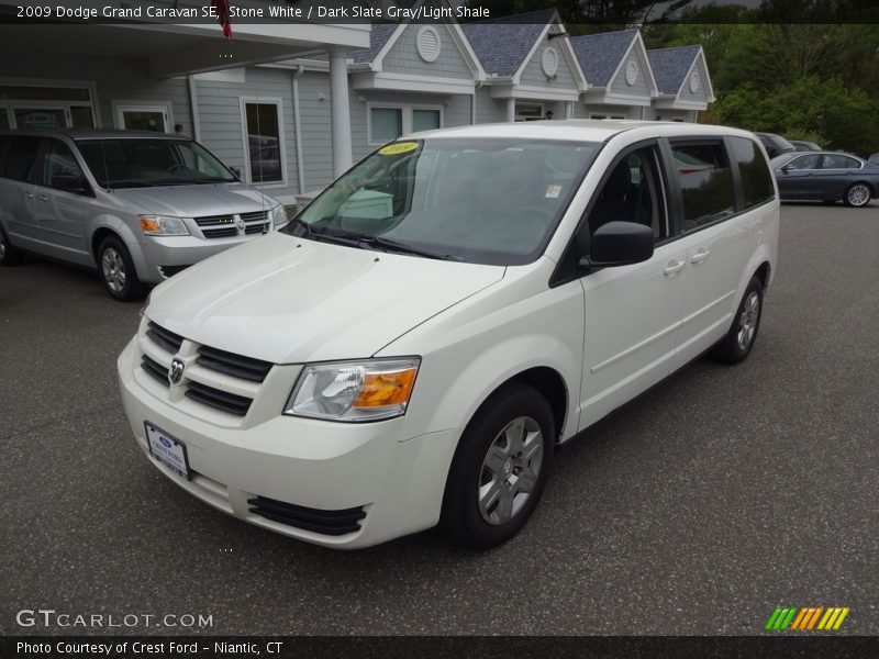 Stone White / Dark Slate Gray/Light Shale 2009 Dodge Grand Caravan SE