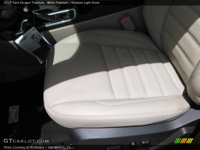 White Platinum / Medium Light Stone 2017 Ford Escape Titanium