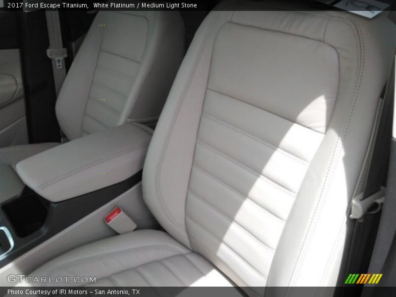 White Platinum / Medium Light Stone 2017 Ford Escape Titanium
