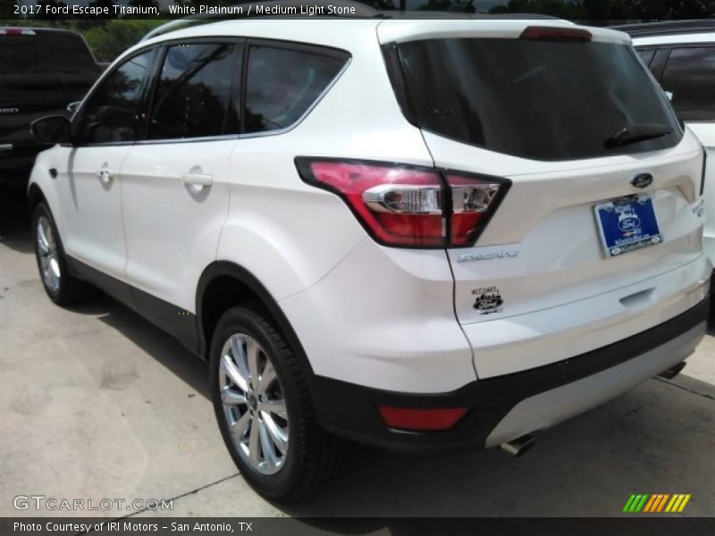 White Platinum / Medium Light Stone 2017 Ford Escape Titanium