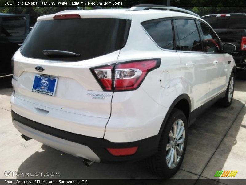 White Platinum / Medium Light Stone 2017 Ford Escape Titanium