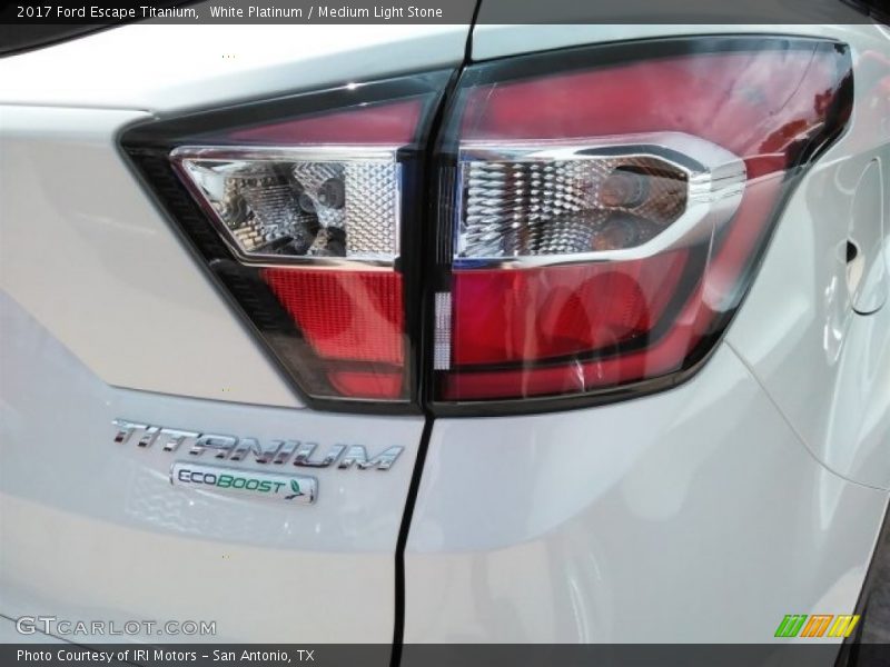 White Platinum / Medium Light Stone 2017 Ford Escape Titanium
