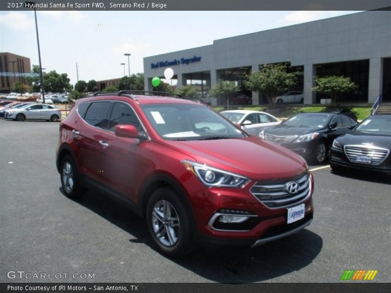 Serrano Red / Beige 2017 Hyundai Santa Fe Sport FWD