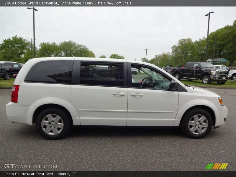 Stone White / Dark Slate Gray/Light Shale 2009 Dodge Grand Caravan SE