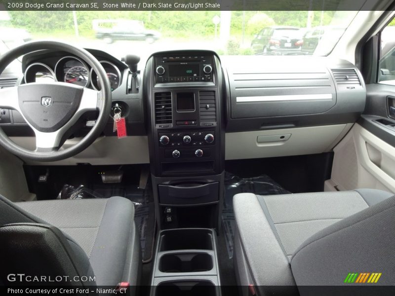 Stone White / Dark Slate Gray/Light Shale 2009 Dodge Grand Caravan SE