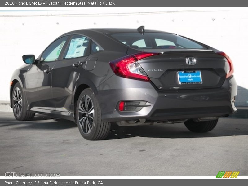 Modern Steel Metallic / Black 2016 Honda Civic EX-T Sedan