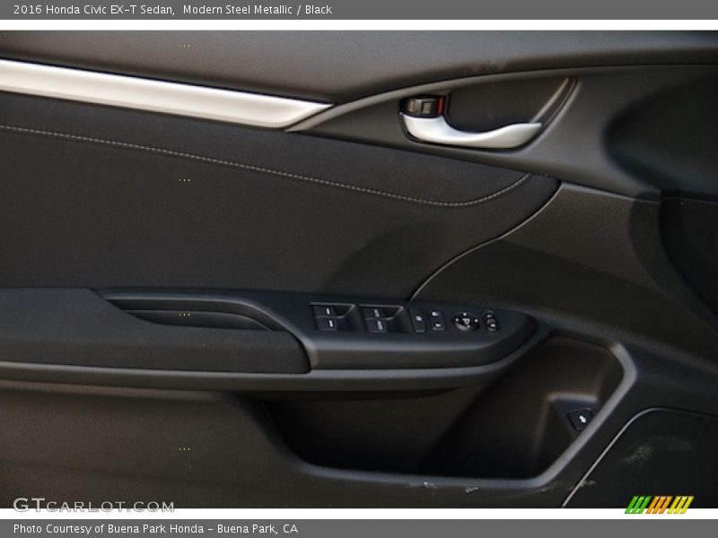 Modern Steel Metallic / Black 2016 Honda Civic EX-T Sedan