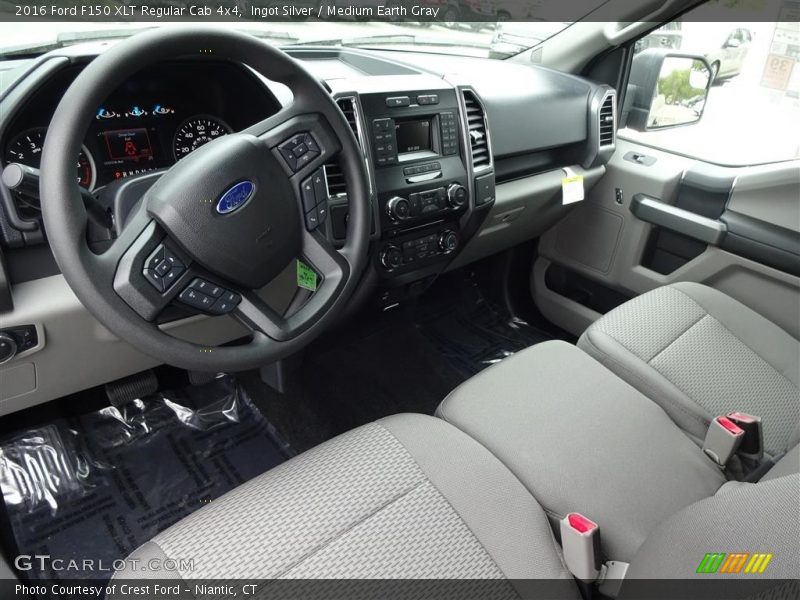 Ingot Silver / Medium Earth Gray 2016 Ford F150 XLT Regular Cab 4x4