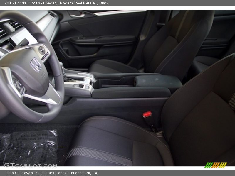 Modern Steel Metallic / Black 2016 Honda Civic EX-T Sedan