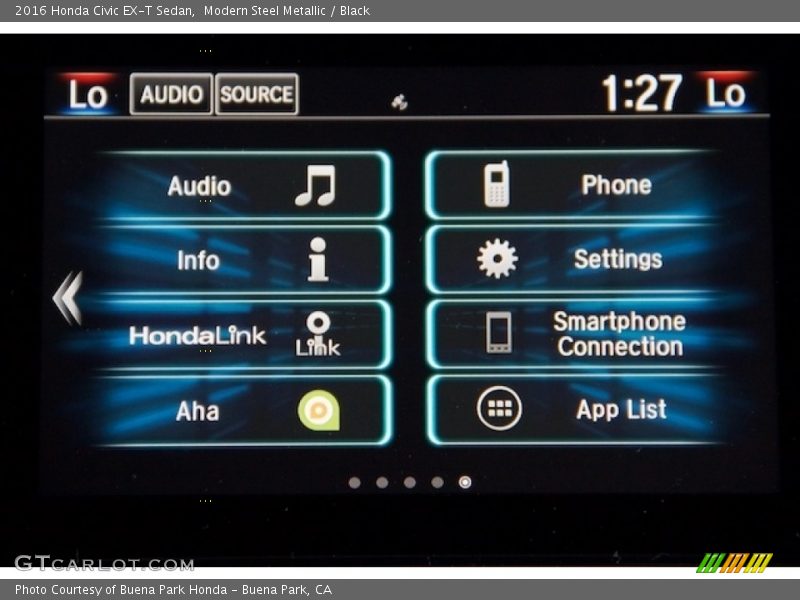 Modern Steel Metallic / Black 2016 Honda Civic EX-T Sedan