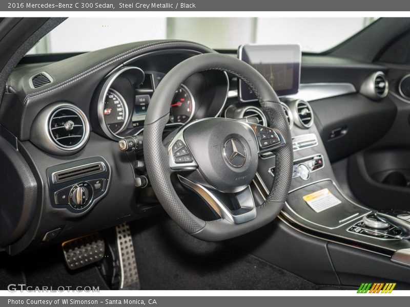 Steel Grey Metallic / Black 2016 Mercedes-Benz C 300 Sedan