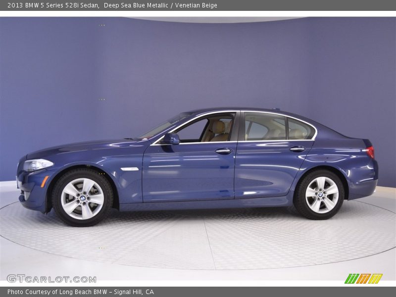 Deep Sea Blue Metallic / Venetian Beige 2013 BMW 5 Series 528i Sedan