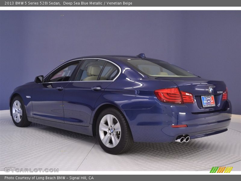 Deep Sea Blue Metallic / Venetian Beige 2013 BMW 5 Series 528i Sedan