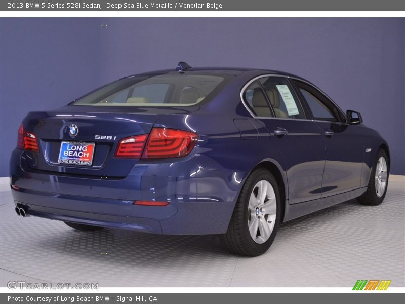 Deep Sea Blue Metallic / Venetian Beige 2013 BMW 5 Series 528i Sedan