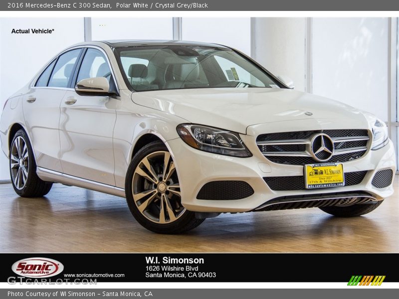 Polar White / Crystal Grey/Black 2016 Mercedes-Benz C 300 Sedan