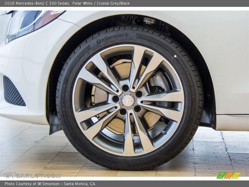 Polar White / Crystal Grey/Black 2016 Mercedes-Benz C 300 Sedan