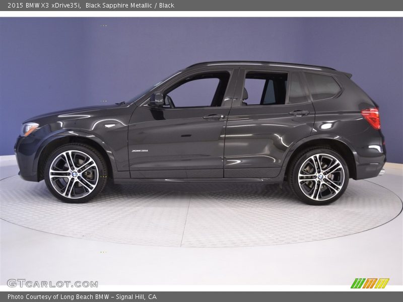 Black Sapphire Metallic / Black 2015 BMW X3 xDrive35i
