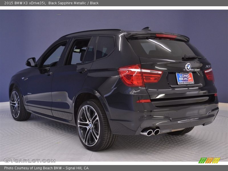 Black Sapphire Metallic / Black 2015 BMW X3 xDrive35i