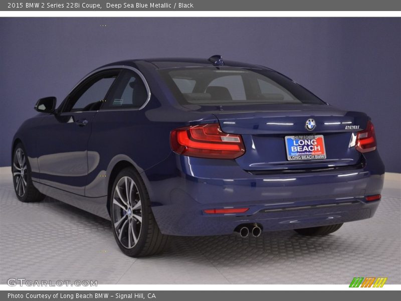 Deep Sea Blue Metallic / Black 2015 BMW 2 Series 228i Coupe