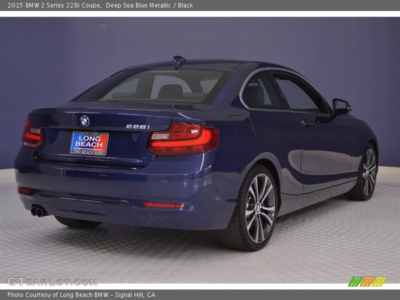 Deep Sea Blue Metallic / Black 2015 BMW 2 Series 228i Coupe