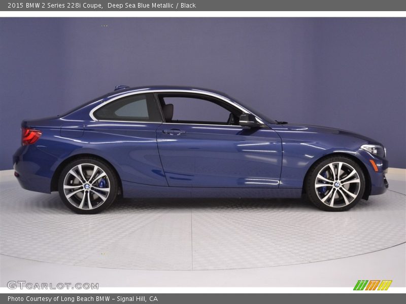 Deep Sea Blue Metallic / Black 2015 BMW 2 Series 228i Coupe