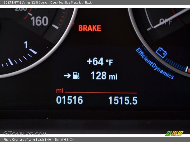 Deep Sea Blue Metallic / Black 2015 BMW 2 Series 228i Coupe