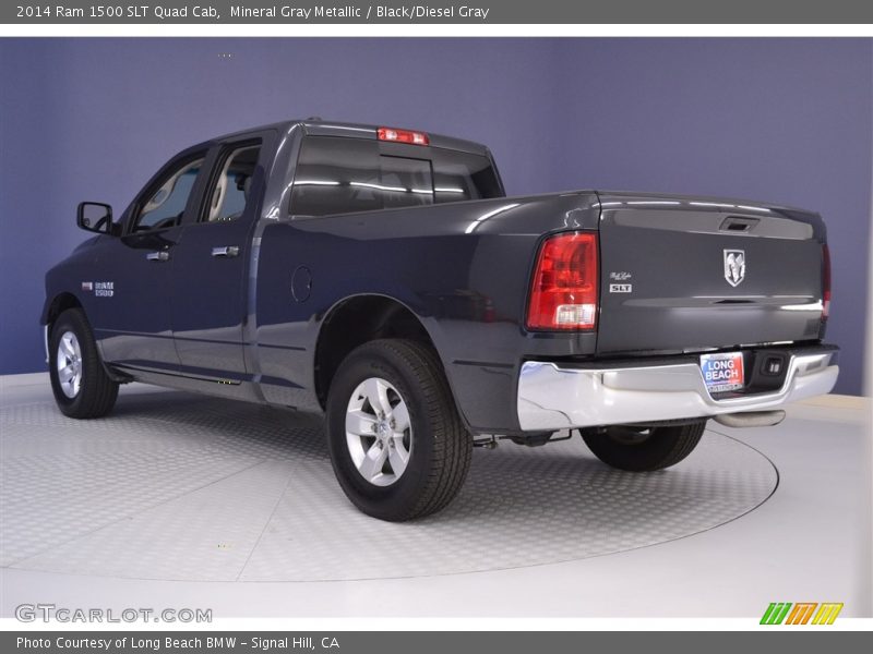 Mineral Gray Metallic / Black/Diesel Gray 2014 Ram 1500 SLT Quad Cab