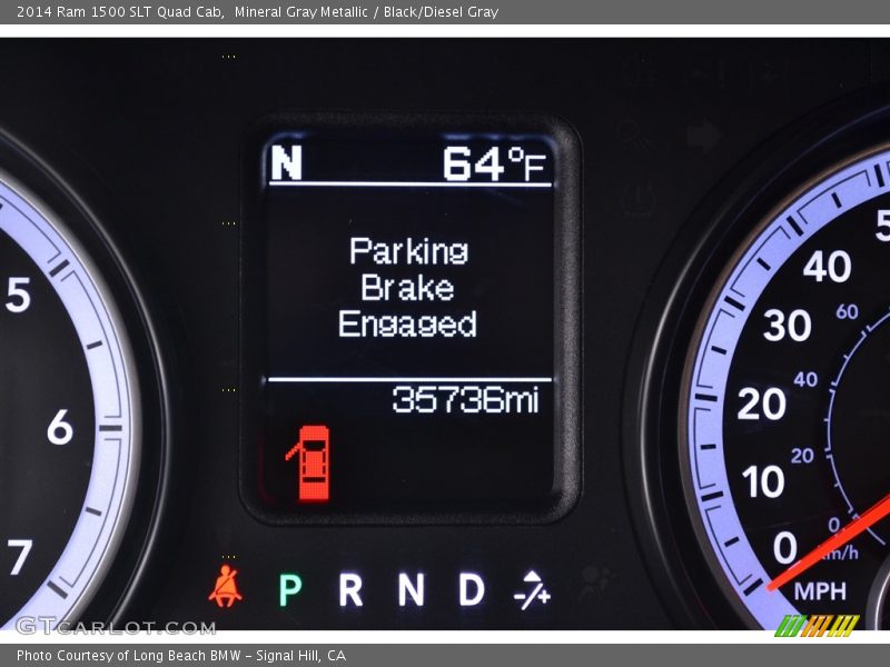 Mineral Gray Metallic / Black/Diesel Gray 2014 Ram 1500 SLT Quad Cab