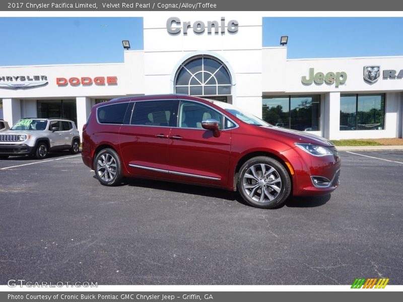 Velvet Red Pearl / Cognac/Alloy/Toffee 2017 Chrysler Pacifica Limited