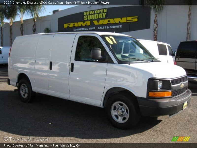 Summit White / Medium Pewter 2007 Chevrolet Express 1500 Cargo Van