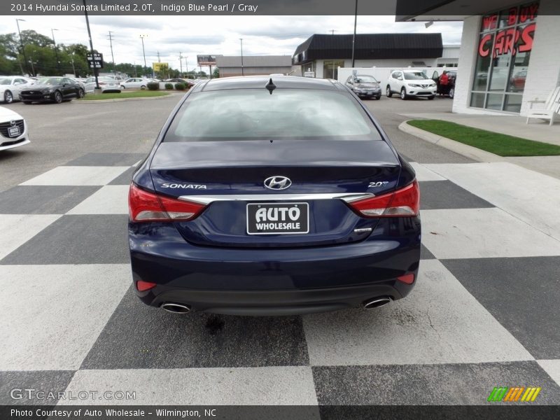 Indigo Blue Pearl / Gray 2014 Hyundai Sonata Limited 2.0T