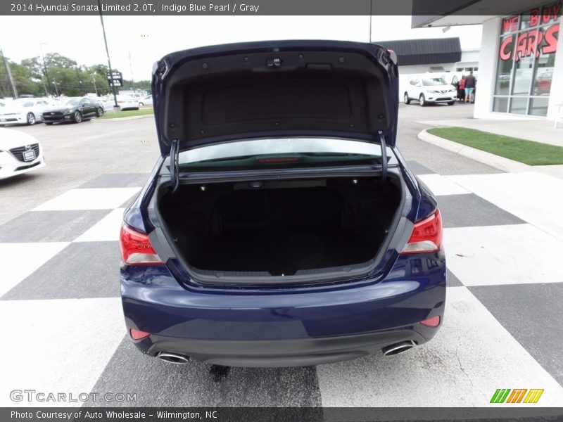 Indigo Blue Pearl / Gray 2014 Hyundai Sonata Limited 2.0T