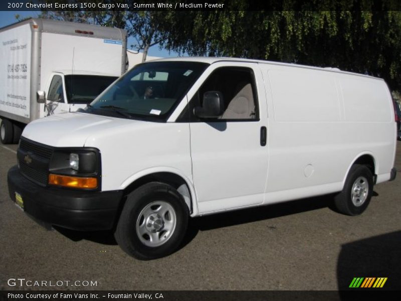 Summit White / Medium Pewter 2007 Chevrolet Express 1500 Cargo Van