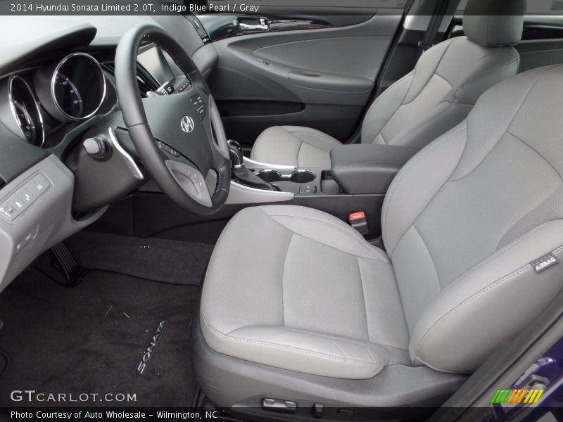 Indigo Blue Pearl / Gray 2014 Hyundai Sonata Limited 2.0T