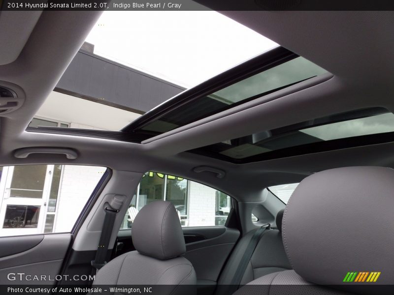 Indigo Blue Pearl / Gray 2014 Hyundai Sonata Limited 2.0T