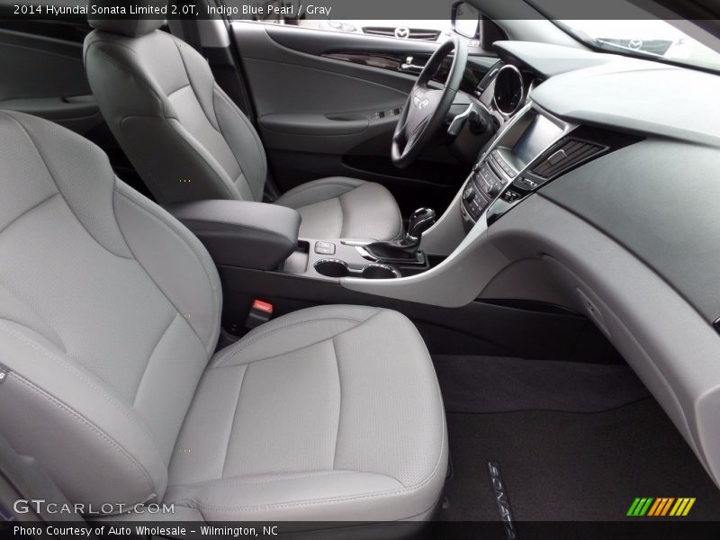 Indigo Blue Pearl / Gray 2014 Hyundai Sonata Limited 2.0T