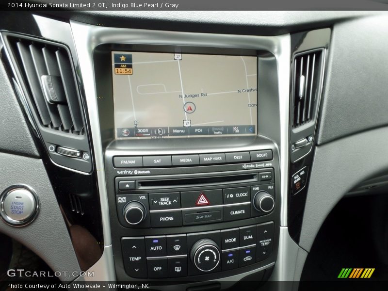 Indigo Blue Pearl / Gray 2014 Hyundai Sonata Limited 2.0T