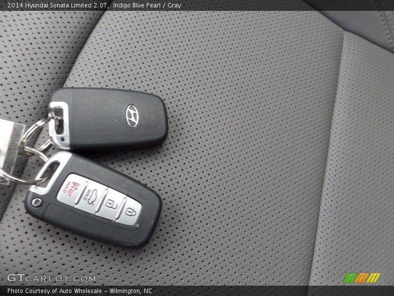 Indigo Blue Pearl / Gray 2014 Hyundai Sonata Limited 2.0T