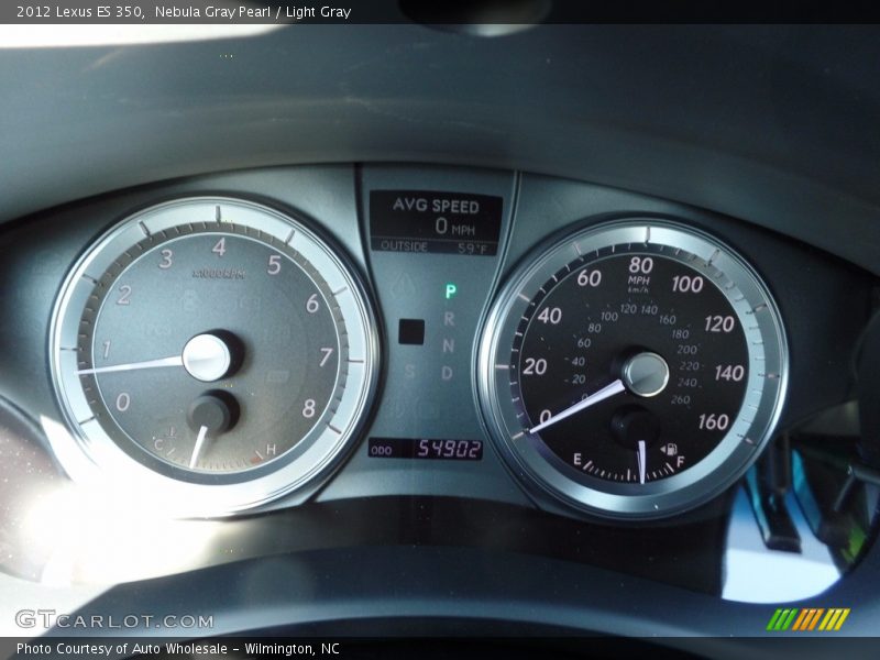 Nebula Gray Pearl / Light Gray 2012 Lexus ES 350