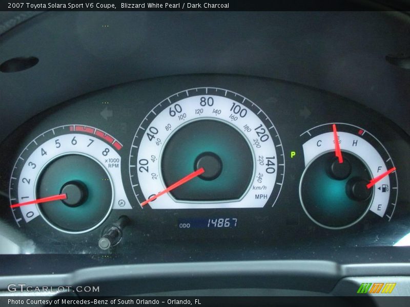 Blizzard White Pearl / Dark Charcoal 2007 Toyota Solara Sport V6 Coupe