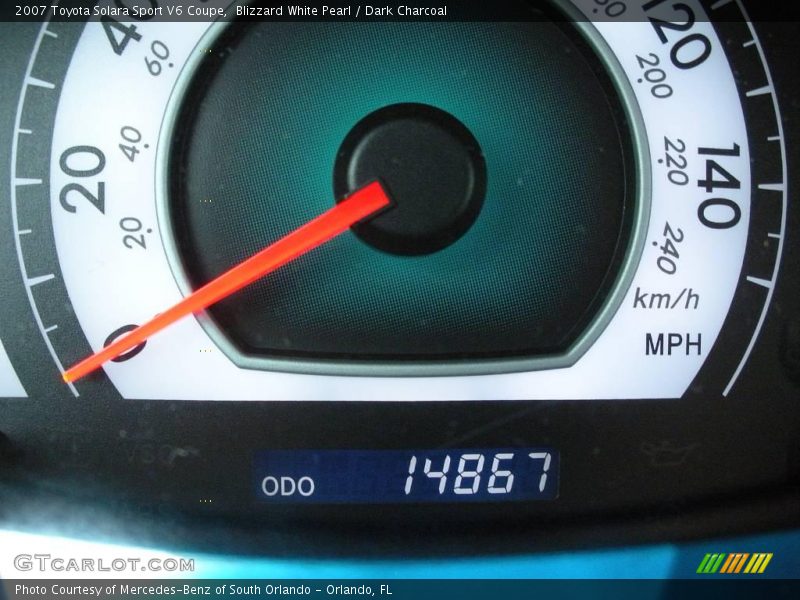 Blizzard White Pearl / Dark Charcoal 2007 Toyota Solara Sport V6 Coupe