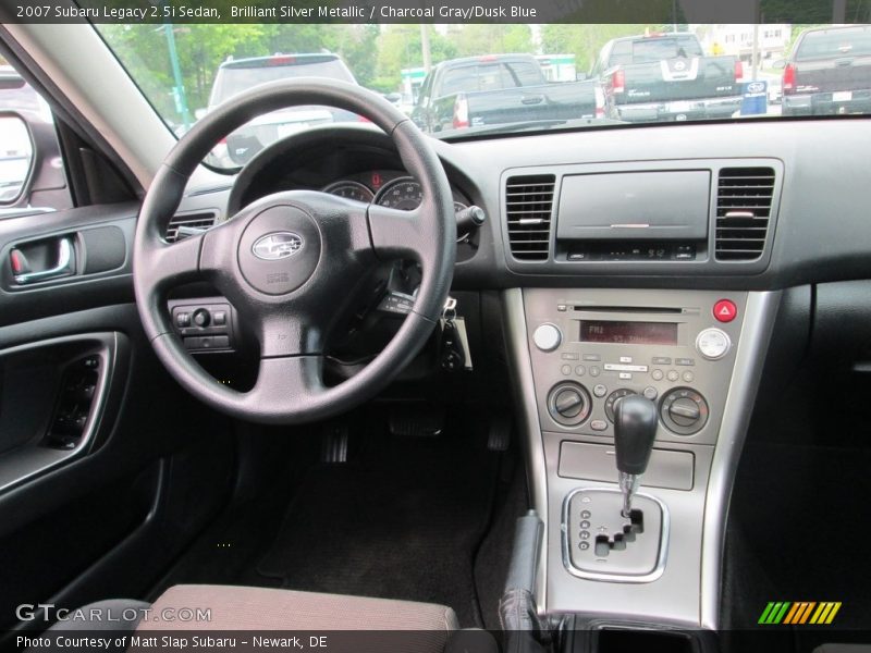 Brilliant Silver Metallic / Charcoal Gray/Dusk Blue 2007 Subaru Legacy 2.5i Sedan