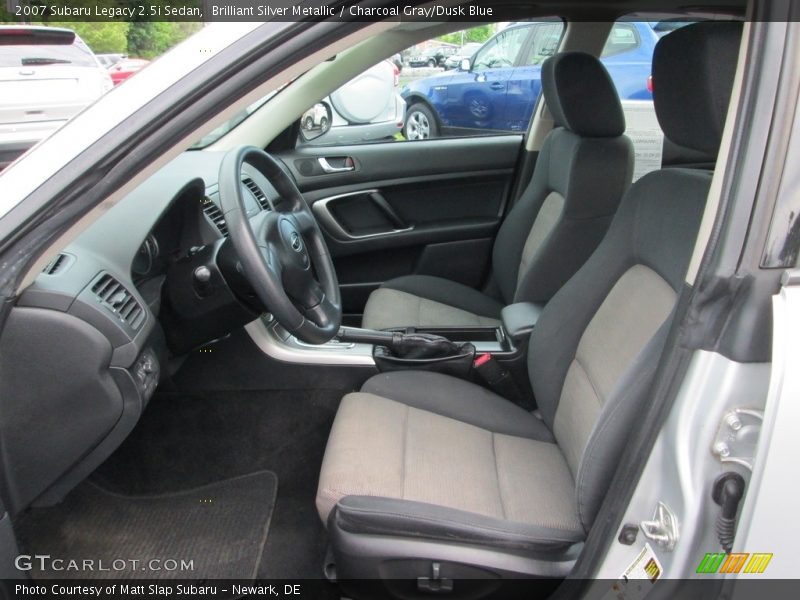 Brilliant Silver Metallic / Charcoal Gray/Dusk Blue 2007 Subaru Legacy 2.5i Sedan