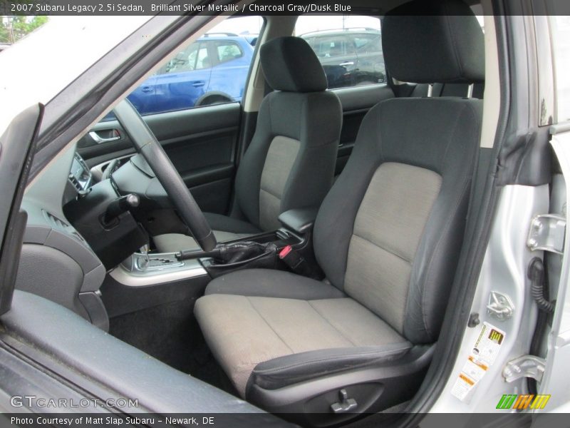 Brilliant Silver Metallic / Charcoal Gray/Dusk Blue 2007 Subaru Legacy 2.5i Sedan